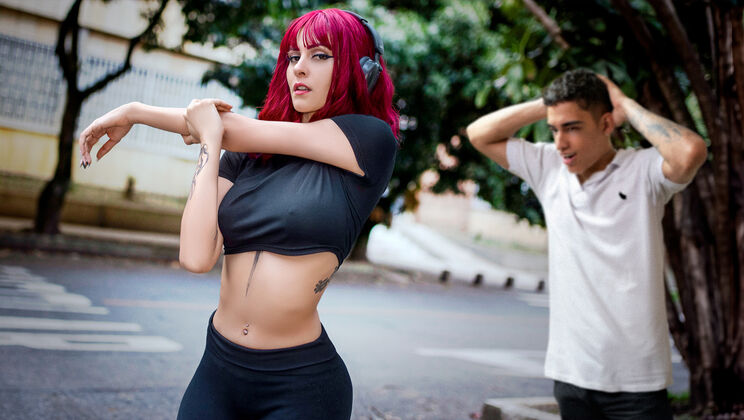 Braless Latina Holds Moan During Stealthy Dick Play