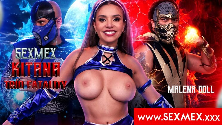 Kitana Fatality Threesome - Blowjob by Malena Doll