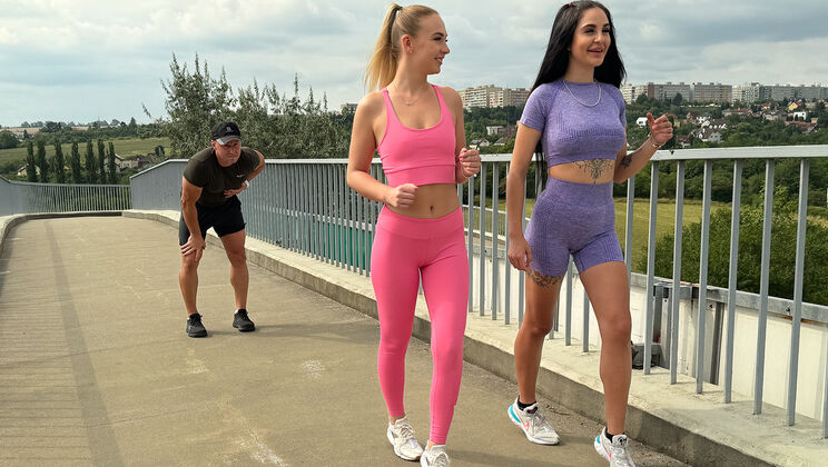 Outdoor Hardcore Threesome with Jenny Wild