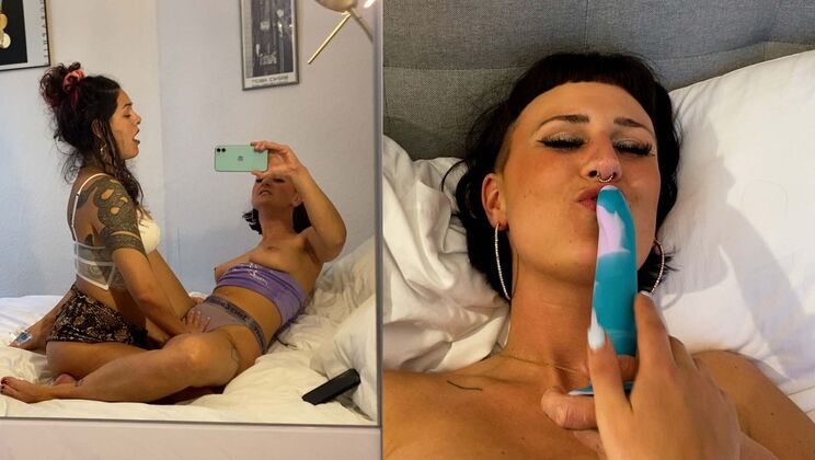 Purple Perfection – Sensual Lesbian Bedroom with Moaning