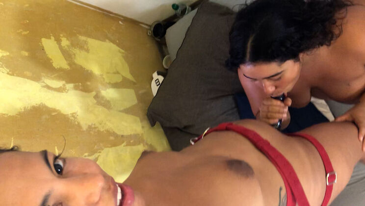 Two Girls Oral Fun with Strap-on