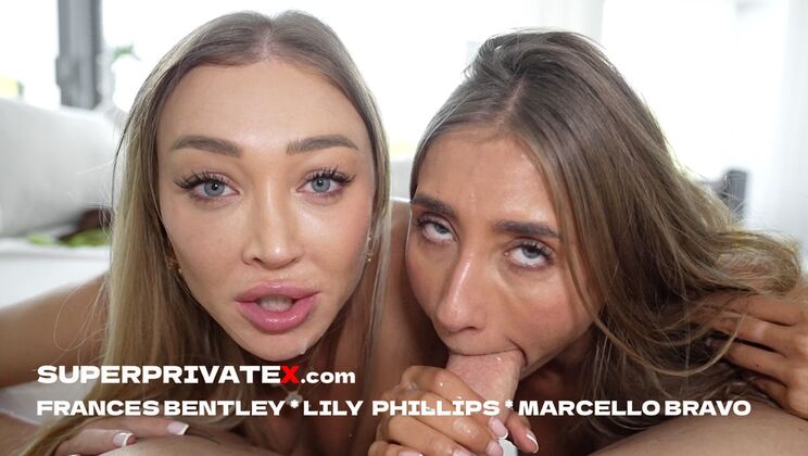Frances Bentley Natural Tits Blonde Rides Dick in Threesome