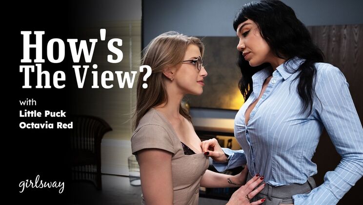 Office Lesbians with Big Tits Fingering Each Other