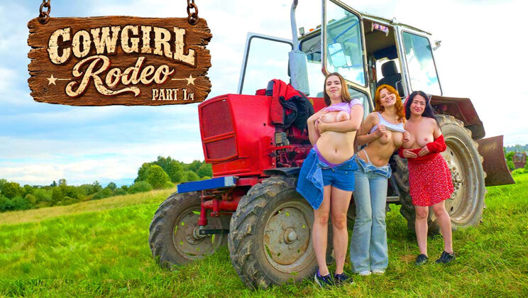 Molly Kit, Eva Foreva, Sugar Ann – Cowgirl Rodeo 1/4 Curvy Teen Threesome