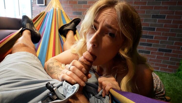 Medium Tits Blonde Stella Elle POV Blowjob Facial